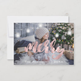 メリークリスマスネームフォトツリーバラライト 招待状