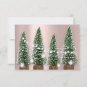 メリークリスマスネームフォトツリーバラライト 招待状 (裏面)