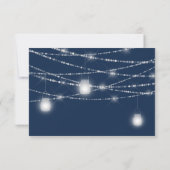 メリークリスマスネームフォトライツレッドネイビー 招待状 (裏面)