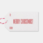 メリークリスマスネーム小妖精や小人ホリデーズギフトラベル ギフトタグ (裏面横)