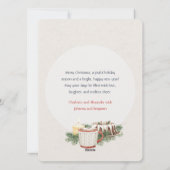 メリークリスマスノスタルジックなクリスマス動物の水 シーズンカード (裏面)