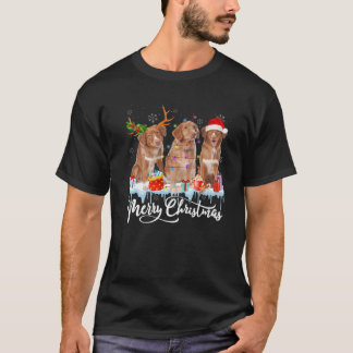 メリークリスマスノバスコシアダックトーリングレトリバー Tシャツ