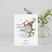 メリークリスマスノルディック格言クリスマス 箔シーズンポストカード (立ち正面)