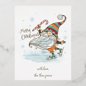 メリークリスマスノルディック格言クリスマス 箔シーズンポストカード (正面)