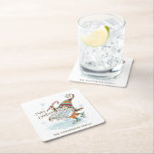 メリークリスマスノルディック格言 パーソナライズされた スクエアペーパーコースター (インサイチュ)