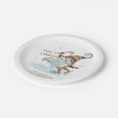 メリークリスマスノルディック格言 パーソナライズされた ペーパープレート (アングル)