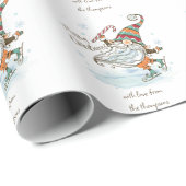 メリークリスマスノルディック格言 パーソナライズされた ラッピングペーパー (ロールコーナー)