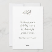 メリークリスマスノンフォトウォータースカラー緑 シーズンカード (裏面)