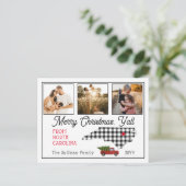 メリークリスマスノースカロライナ州フォトホリデー シーズンポストカード (スタンド正面)