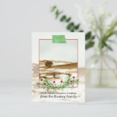 メリークリスマスノースダコタ素晴らしプレインズ冬 シーズンポストカード (スタンド正面)