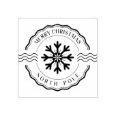 メリークリスマスノースポールゴム印 ラバースタンプ (インプリント)