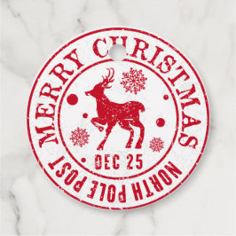 メリークリスマスノースポールポストスタンプ フェイバータグ