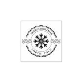 メリークリスマスノースポールレッドクラシック ラバースタンプ (インプリント)