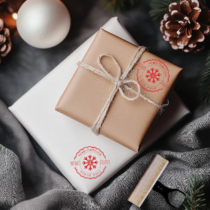 メリークリスマスノースポールレッドクラシック ラバースタンプ