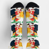 メリークリスマスハイパフォーマンスアスレティッククルー ソックス (上部)