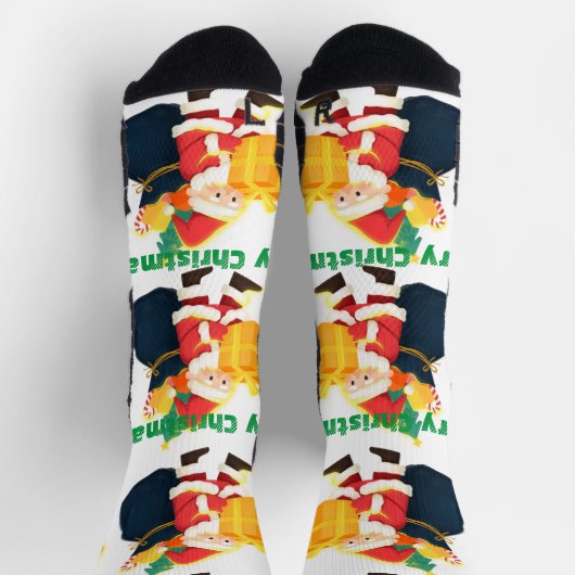 メリークリスマスハイパフォーマンスアスレティッククルー ソックス (上部)