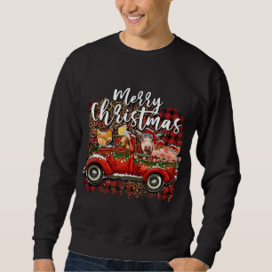 メリークリスマスハイファー動物ファームサンタレッドトゥルク スウェットシャツ
