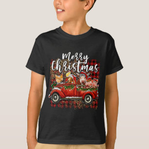 メリークリスマスハイファー動物ファームサンタレッドトゥルク Tシャツ