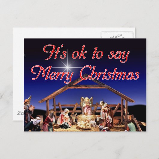 メリークリスマスハガキなんて言っても良い シーズンポストカード (正面/裏面)