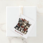 メリークリスマスハスキー犬 フェイバータグ (インサイチュ)