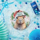 メリークリスマスハットフェスティバルカピバラ –  ペーパープレート (パーティー)