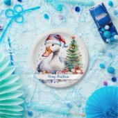 メリークリスマスハットフェスティバルグース –  ペーパープレート (パーティー)