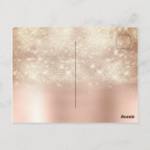 メリークリスマスハッピーイヤー金ゴールド雪グリッター写真 ポストカード (裏面)