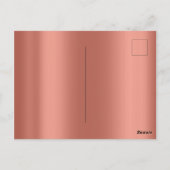 メリークリスマスハッピーイヤー金ゴールド雪バラ写真 ポストカード (裏面)