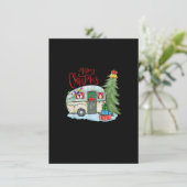 メリークリスマスハッピーカンパーキャンピングライフおもしろいファ 招待状 (スタンド正面)