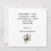 メリークリスマスハッピーニューイヤーと（鳥）ショウジョウコウカンチョウ シーズンカード (裏面)