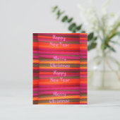 メリークリスマスハッピーニューイヤーのキャンバスカラーデザイン シーズンポストカード (スタンド正面)