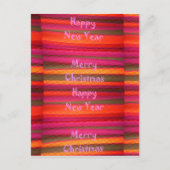 メリークリスマスハッピーニューイヤーのキャンバスカラーデザイン シーズンポストカード (正面)