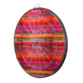 メリークリスマスハッピーニューイヤーのキャンバスカラーデザイン ダーツボード (正面右)