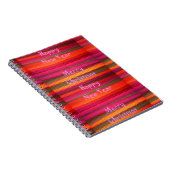 メリークリスマスハッピーニューイヤーのキャンバスカラーデザイン ノートブック (右側)