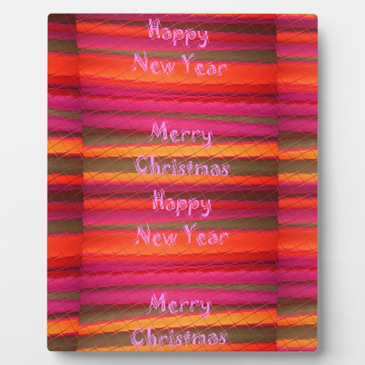 メリークリスマスハッピーニューイヤーのキャンバスカラーデザイン フォトプラーク (正面)