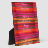 メリークリスマスハッピーニューイヤーのキャンバスカラーデザイン フォトプラーク (側面)