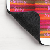 メリークリスマスハッピーニューイヤーのキャンバスカラーデザイン マウスパッド (コーナー)