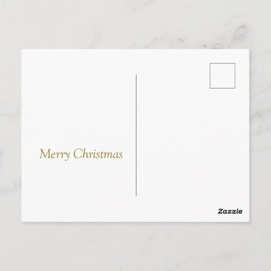 メリークリスマスハッピーニューイヤーのクリスマスオーナメント ポストカード (裏面)