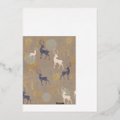 メリークリスマスハッピーニューイヤーのトナカイ 箔シーズンカード (裏面)