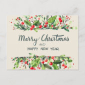 メリークリスマスハッピーニューイヤーはがき シーズンポストカード (正面)