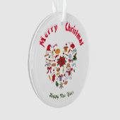 メリークリスマスハッピーニューイヤーオーナメント オーナメント (正面)