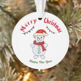 メリークリスマスハッピーニューイヤーオーナメント オーナメント
