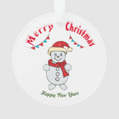 メリークリスマスハッピーニューイヤーオーナメント オーナメント (裏面)