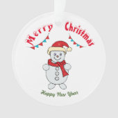 メリークリスマスハッピーニューイヤーオーナメント オーナメント (正面)