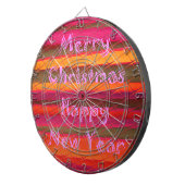 メリークリスマスハッピーニューイヤーカラーデザイン ダーツボード (正面右)