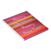 メリークリスマスハッピーニューイヤーカラーデザイン ノートパッド (アングル)