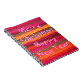メリークリスマスハッピーニューイヤーカラーデザイン ノートブック (右側)