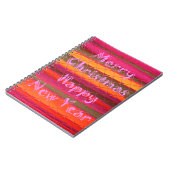 メリークリスマスハッピーニューイヤーカラーデザイン ノートブック (左側)