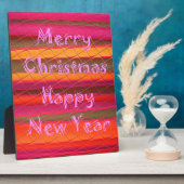 メリークリスマスハッピーニューイヤーカラーデザイン フォトプラーク (側面)