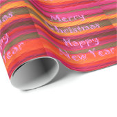 メリークリスマスハッピーニューイヤーカラーデザイン ラッピングペーパー (ロールコーナー)